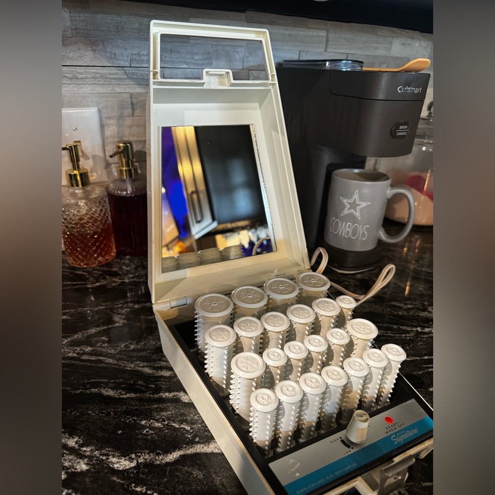 Vintage Wards Hair Roller Set with Mirror